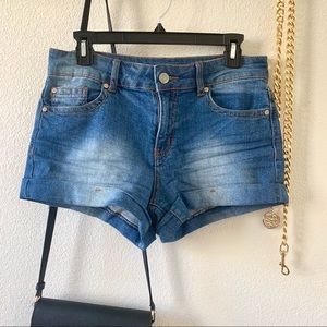 Blue Asphalt Classic Blue Denim Short Shorts